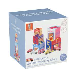 Wooden Toys 1: Orange Tree Toys - Emergency Services Wooden Stacking Cubes