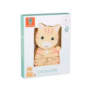 Wooden Toys 1: Orange Tree Toys - Farmyard Cat Puzzle