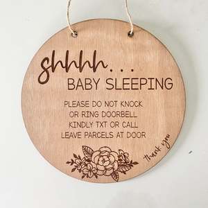 Shhh baby sleeping