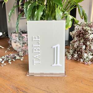 Table Numbers: Bree Table Numbers