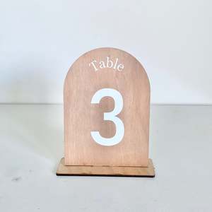 Table Numbers: The Dave table number