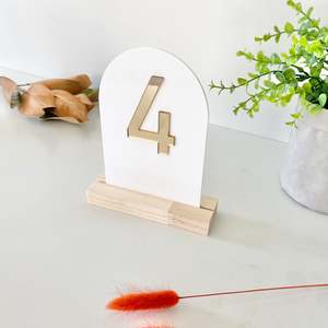 Table Numbers: White Acrylic Table Numbers