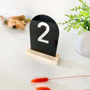 Black Acrylic Table Numbers
