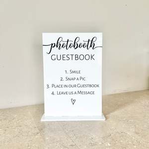 Table Numbers: Photobooth sign A5