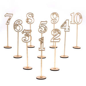 Table numbers 1-20 set