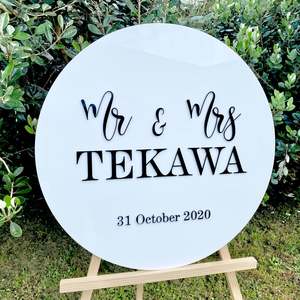 The Sage Wedding Sign - acrylic