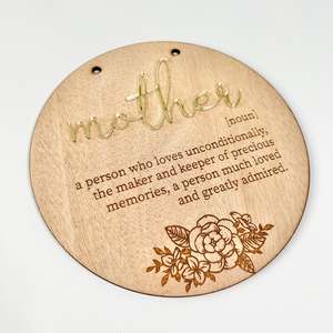 Mother noun plaque