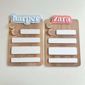 The Harper - personalised first day board