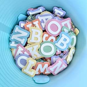 Pastel Initial Bag tags - M-Z