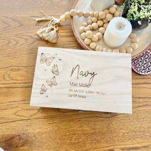 Little Ones Keepsake Boxes: The Sophia birth details keepsake box