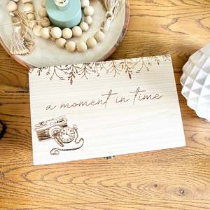 A moment in time photos keepsake box