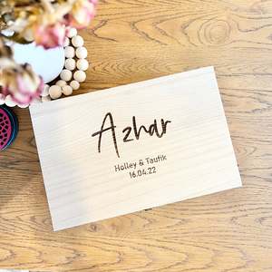 Couples Keepsake Boxes: Surname keepsake box