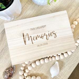 Our greatest memories keepsake box