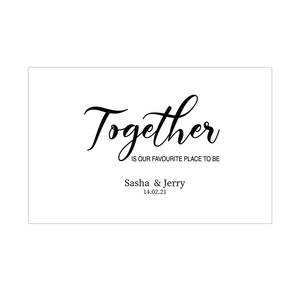 Together is our favourite place to be keepsake box