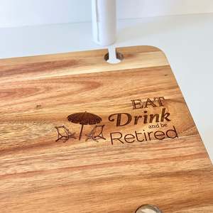 Retirement Cheese Wine & Cheese Picnic Table