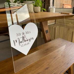 Guest Books Boards: Guest book signing board - heart