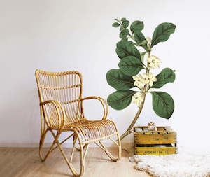 Floral Wall Decals: Round Leaved Gardenia Wall Decal