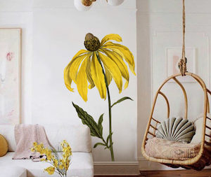 Fragrant Pinnated Rudbeckia Wall Decal