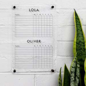 Custom Text: Acrylic Wall Planner - Double Task