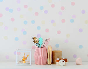 Black Friday Nz Made Day: Pastel Polka Dots Wall Decal