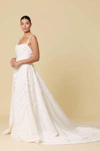 Skirts: Jade Gown With Overskirt