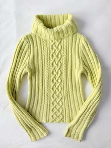 Outerwear: 00’s Italian cable knit jumper | Size 8-10