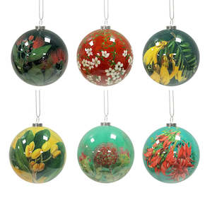 Gift: Native Flora Christmas Baubles (Set of Six)