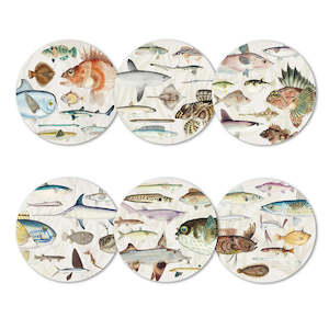 Placemats Coasters: Fishes of NZ Coasters (Set of 6)