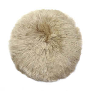 NZ Long Wool Sheepskin Round Seat Pad