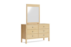 Andes Range: Andes 6-Drawer Dresser & Mirror - Pine