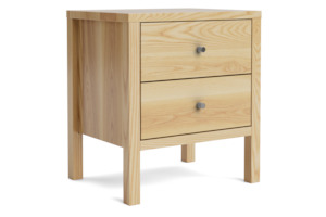 Andes Range: Andes 2-Drawer Bedside Table - Ash