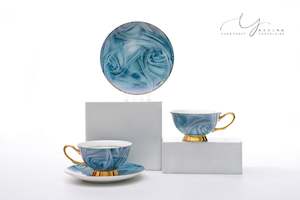 Sets For Two: The Silk Road Series Blue Teacups & Saucers For Two