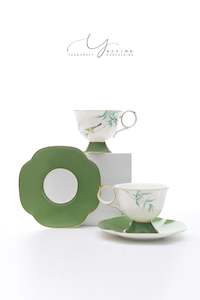 Sets For Two: Walking Into Bamboo Forest Teacups & Saucers Sets for Two