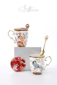 Mugs: Stunning Phoenix Pattern Mugs For Two