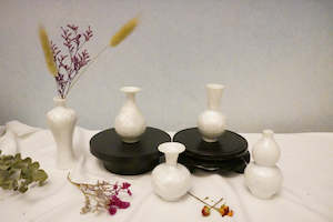 Mini Crackle Glazed Unique Ceramic Vase 100% Handmade