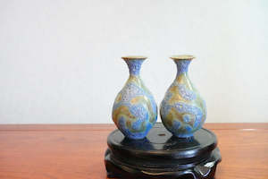 Cute mini unique bubble glazed vases