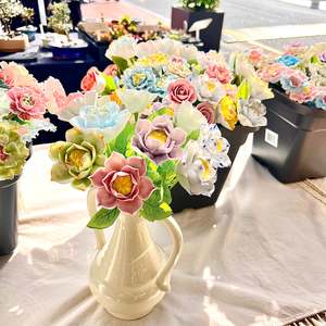 Creatives: Handmade Ceramic Lotus Flower: Elegant Flower Arrangement, Lasting Decor