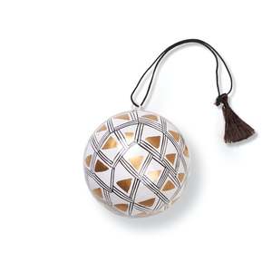 Paper Maché Bauble | Triangles