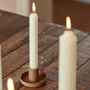 H Y G G E: Single Candle Holder | Cognac