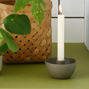 H Y G G E: Bowl Candle Holder | Dusty Green