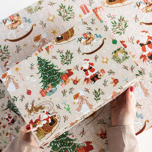 Bespoke Letterpress Christmas Puzzle 1000pc | Jolly Santa