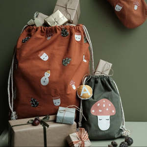 L A S T C H A N C E: Christmas Gift Bag | Green | Mushroom