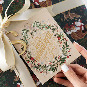 G I F T W R A P C A R D S: Greeting Card | Most Wonderful Time of the Year