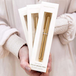 G I F T W R A P C A R D S: Bespoke Letterpress | Solid Brass Pen