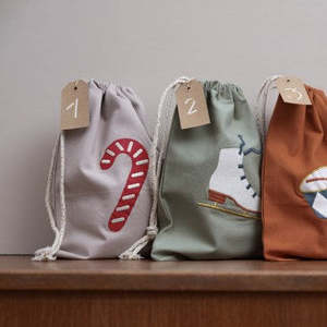 Christmas Gift Bag | Beige | Candycane