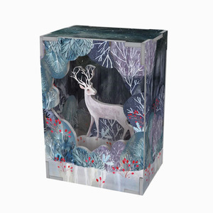 Festive Pop Up |  Silver Stag | Diorama