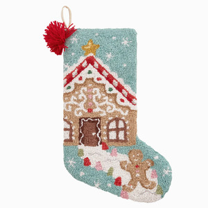 Stockings: Christmas Stocking | Hook & Loop | Gingerbread House