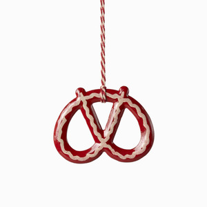 New: Maileg | Metal Ornament | Pretzel Stripe