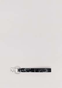 Embossed Croc: Key Fob / Black Croc