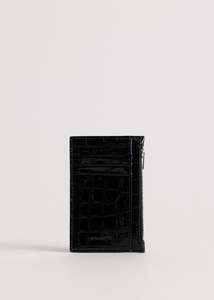 Embossed Croc: Frank Cardholder / Black Croc